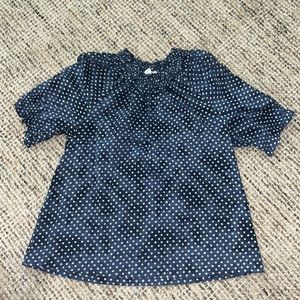 GAP Navy Polka Dot Blouse